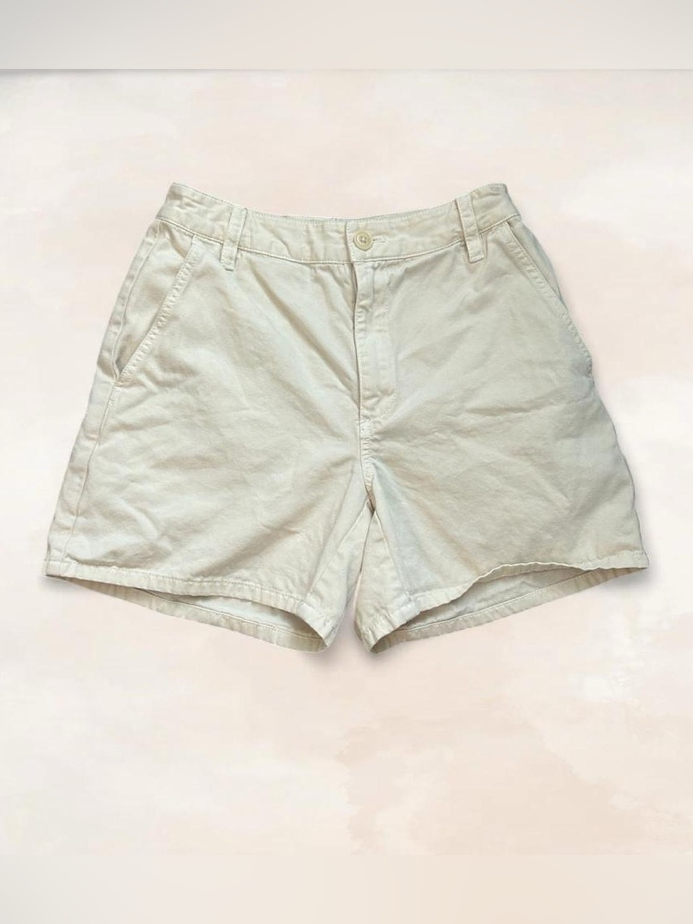 Preppy Aritzia Sun deh Organic Cotton Shorts Beige Size 2 Quiet Luxury Summer